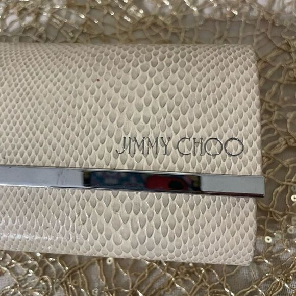 (Z6) Jimmy Choo Sunglasses Hard Case or Clutch Snake Print with MagneticClosure - Picture 2 of 8